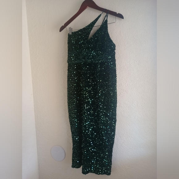 Hello Molly Dark Green Sequin Dress - Picture 6 of 9